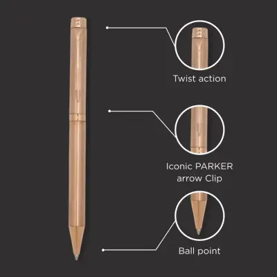 Parker Folio Antimicrobial Rose Gold Ballpoint Pen