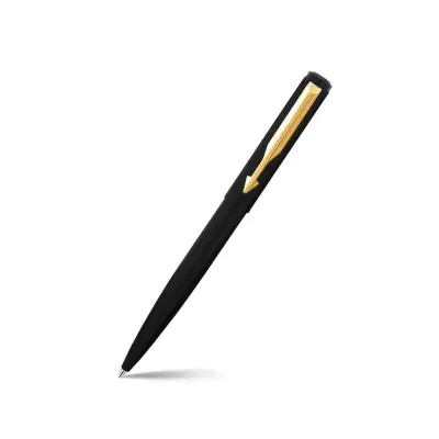 Parker Vector Matte Black Ballpoint Pen With Gold Trim