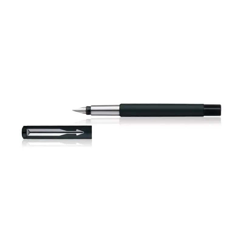 Parker Vector Matte Black Fountain Pen With Chrome Trim-Fine