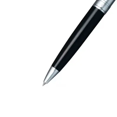 Sheaffer Gift Set 300 Ballpoint Pen with Business Card Holder Glossy Black with Chrome Trims