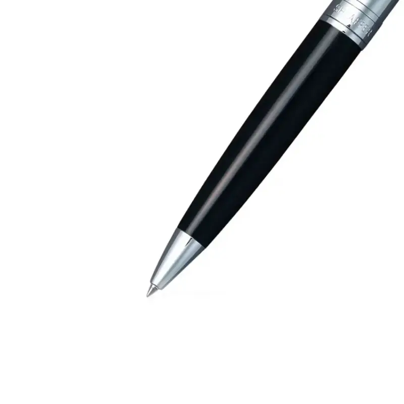 Sheaffer Gift Set 300 Ballpoint Pen with Business Card Holder Glossy Black with Chrome Trims