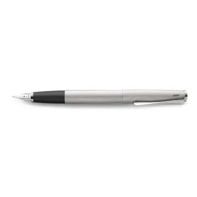 Lamy 065 Studio Fountain Pen Extra Fine Brushed Steel With Chrome Clip