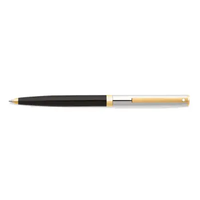 Sheaffer SAGARIS 9475-K Gloss Black Barrel and Chrome Cap Ballpoint Pen With Gold Tone trim